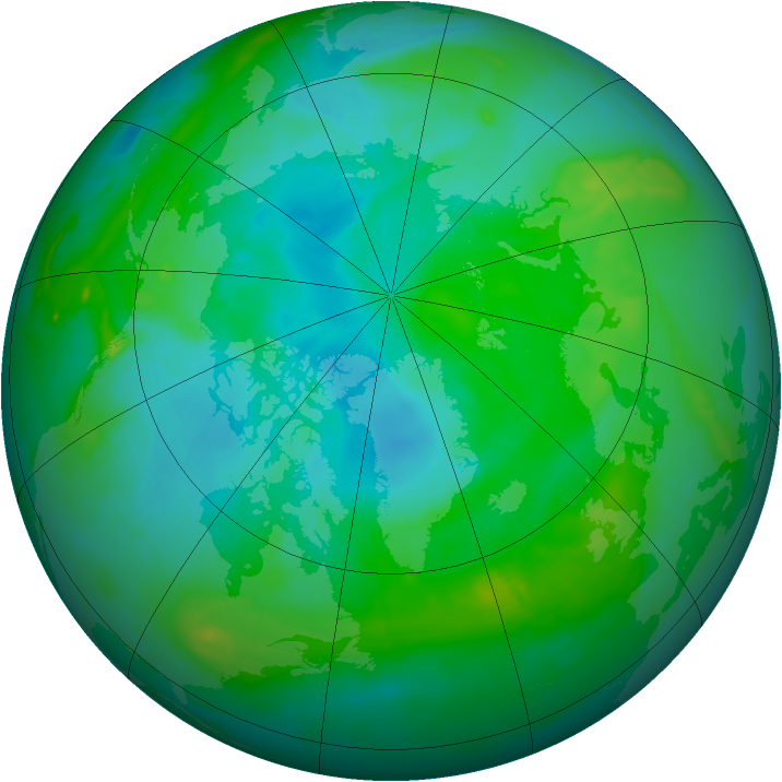 Arctic ozone map for 10 August 2008